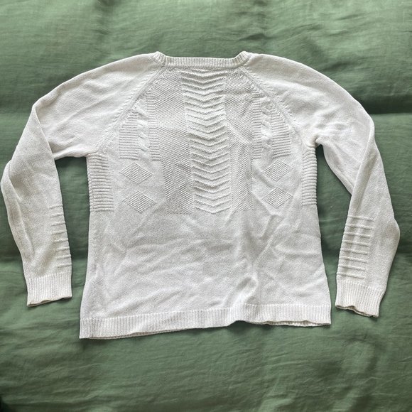 Madewell Fisherman Cream Knit Sweatshirt - Picture 3 of 3